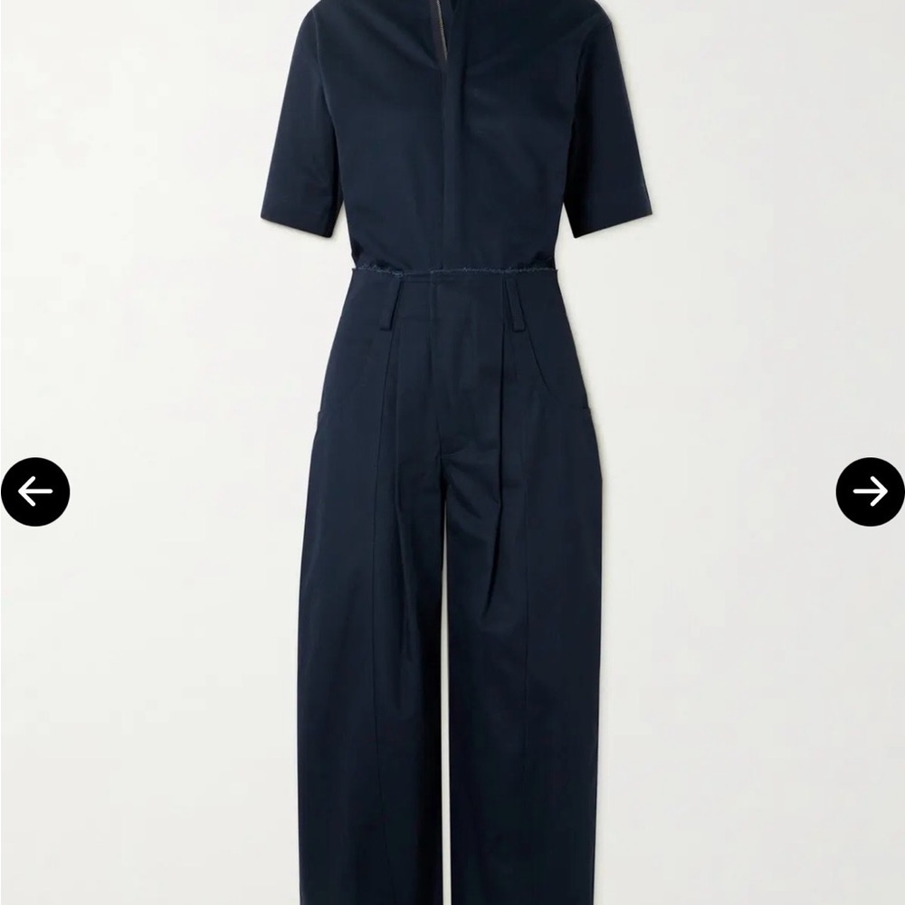 Rivet Utility Cotton Canvas Herringbone Jumpsuit - Picture 3 of 7